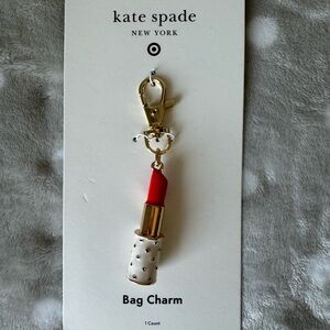 Kate Spade x Target Bag Charm Keychain - Lipstick